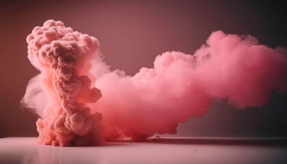 Fototapeta premium Red smoke. Generative AI