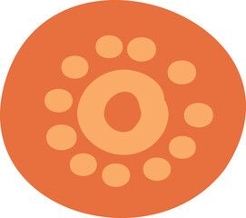 Elegant round frame, garland, wreath or border made of colorful fallen oak leaves, acorns and berries and Autumn Colors inscription inside. Natural decorative illustration in modern flat style