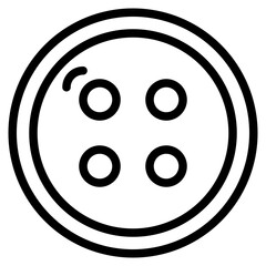 Fototapeta premium Plastic Buttons line icon style