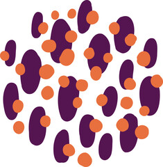 Modern blossomed leaf. Abstract blooming floral plant and leaf. Fresh summer floristry, leaves. Nature design elements. Colored flat graphic vector illustrations isolated on white background