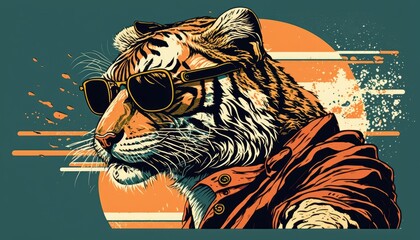  illustration tiger - generative ai