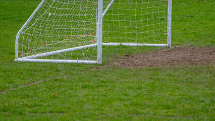 grassroots penalty area with net