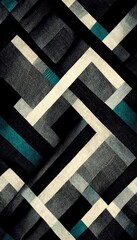 geometric fabric design, futuristic, dark retro - generative ai
