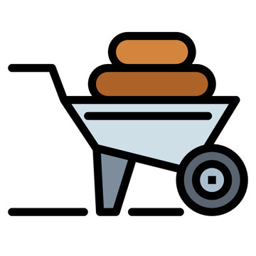 recommend clip art: wheelbarrow filled outline icon style