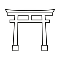 Japanese culture vector. Japan illustration sign. Japan themed symbol or logo.