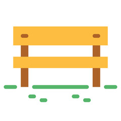 bench flat icon style