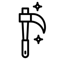 scythe line icon style