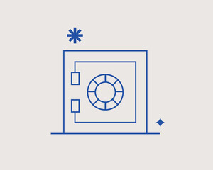 Concept of secure money vector illustration in a flat style. 