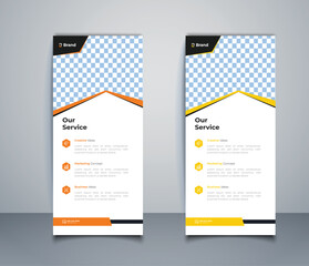 Roll up banner design template.
