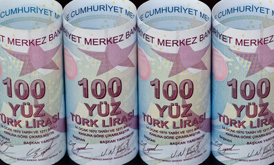 Images of various country banknotes. turkish lira photos