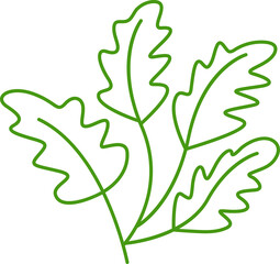 leaves and branch line illustration