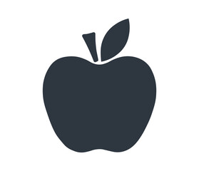 Monochromatic apple vector. 