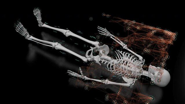 3d Animation illustrating the procedure of a medical bone scan using isotopes. PET CT animation. medical bone scan animation.