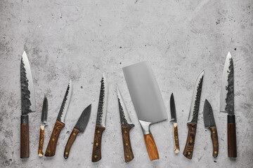 Different kinds of chef's knives