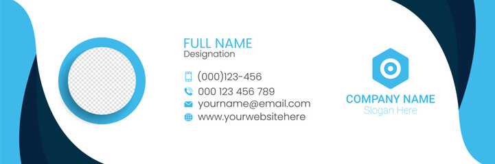 Corporate email signature template and social media cover design
