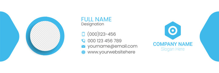 Creative Corporate email signature template and social media cover template