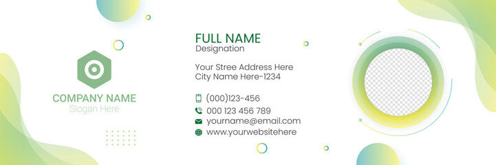 Creative Email signature design facebook cover template