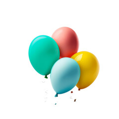 balloons isolated on transparent png background