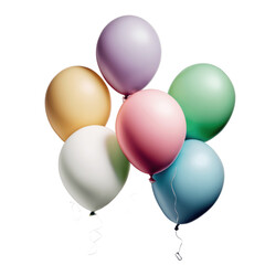 balloons isolated on transparent png background