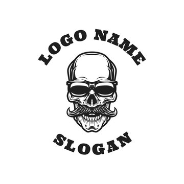 Skull Sunglass Graphic Logo Design