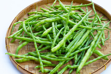 Rat-tailed radish. Fresh organic vegetables