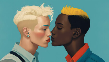 lgbt couples, lgbtq illustration