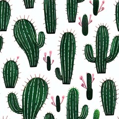 set of cacti created with generative ai