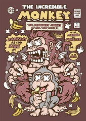 cartoon vector shirt template design and kids funny cartoon