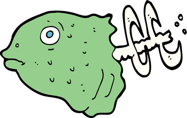 cartoon fish head
