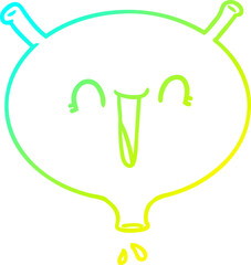 cold gradient line drawing cartoon laughing bladder