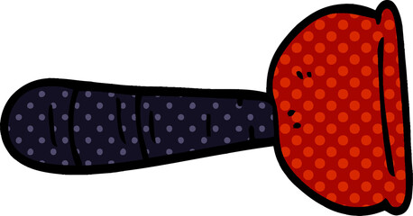 cartoon doodle toilet plunger