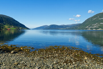 Panoramablick am Nordfjordeid in Norwegen