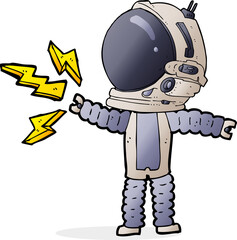 cartoon astronaut © lineartestpilot