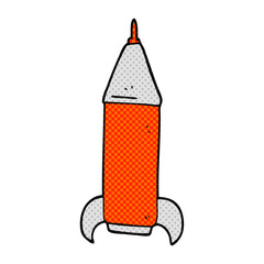 cartoon space rocket