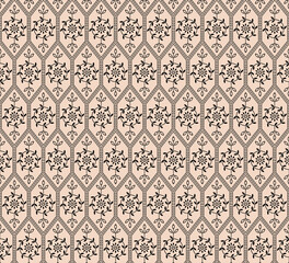 Seamless geometric square flowers pattern.