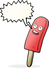 speech bubble cartoon ice lolly