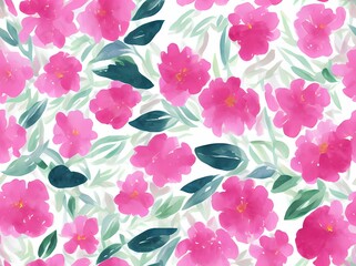 Seamless flower pattern created with generative ai technology
