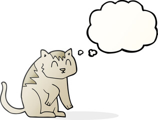 thought bubble cartoon cat