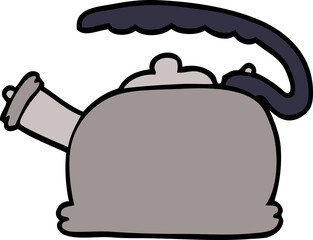 cartoon doodle whistling kettle
