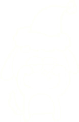 Christmas Dog Chalk Drawing