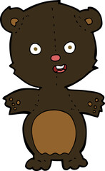 cute black bear cartoon