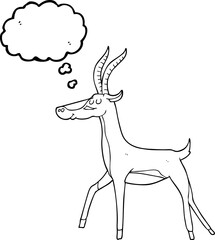 thought bubble cartoon gazelle
