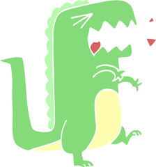 cartoon doodle roaring t rex