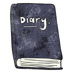 textured cartoon diary