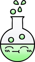 gradient shaded cartoon test tube