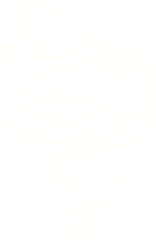 Christmas Woman Chalk Drawing