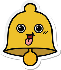 sticker of a cute cartoon bell