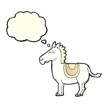 recommend clip art: cartoon donkey with thought bubble
