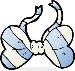 cartoon striped bow tie