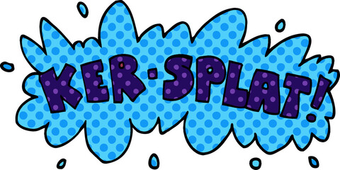 Fototapeta premium cartoon doodle wording ker-splat